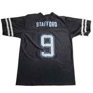 Vtg NFL Team Apparel Matthew Stafford Detriot Lions Youth Large (14-16) Black